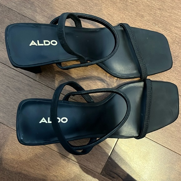 Aldo Okurra Black Strappy Sandals Size 8 - Picture 5 of 14